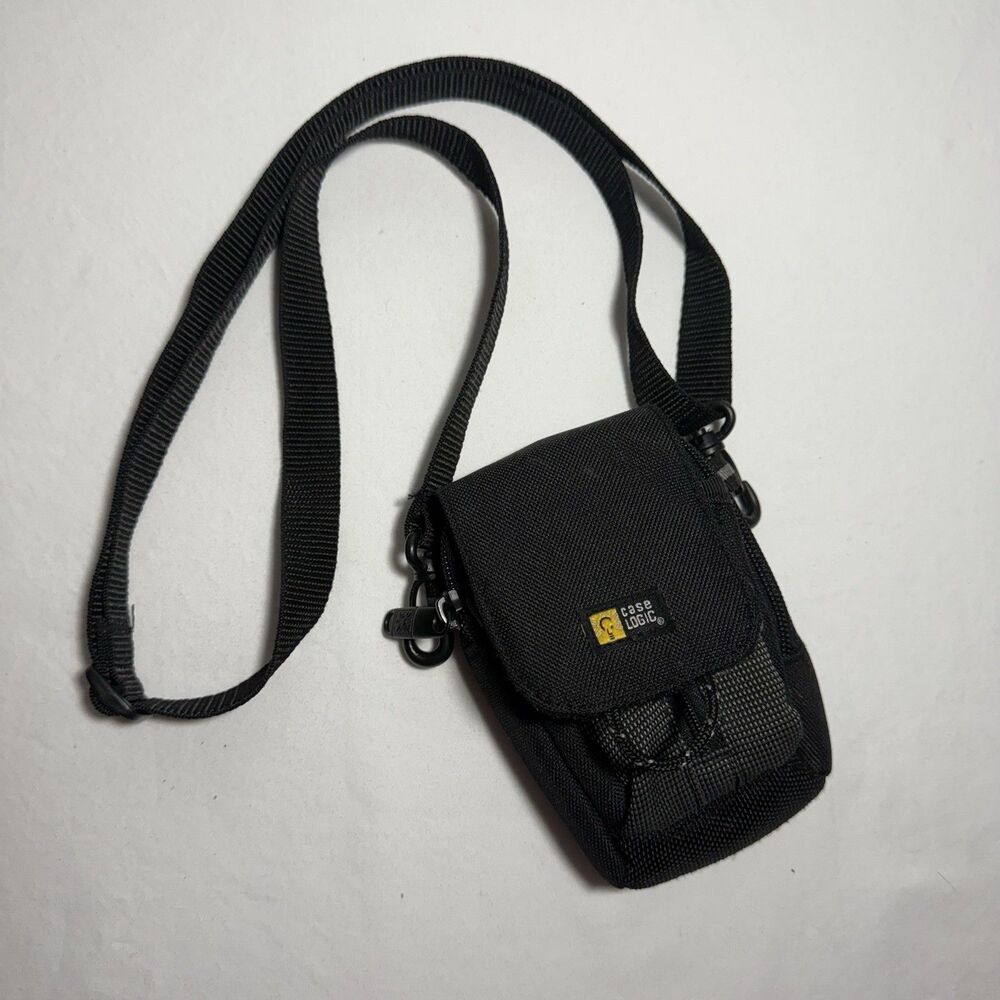 Case Logic Digital Camera Case Black Zip Long Adjustable Strap